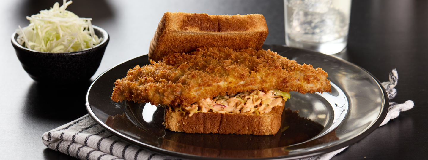 Crispy Katsu Pork Riblet Sandwich